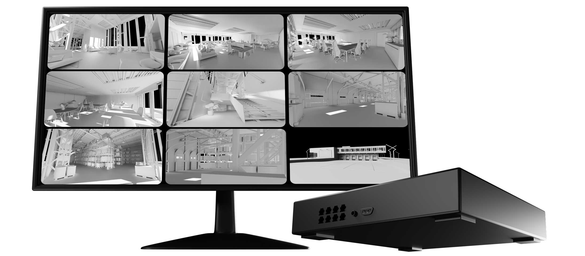 enregistreur et moniteur pour vidéosurveillance