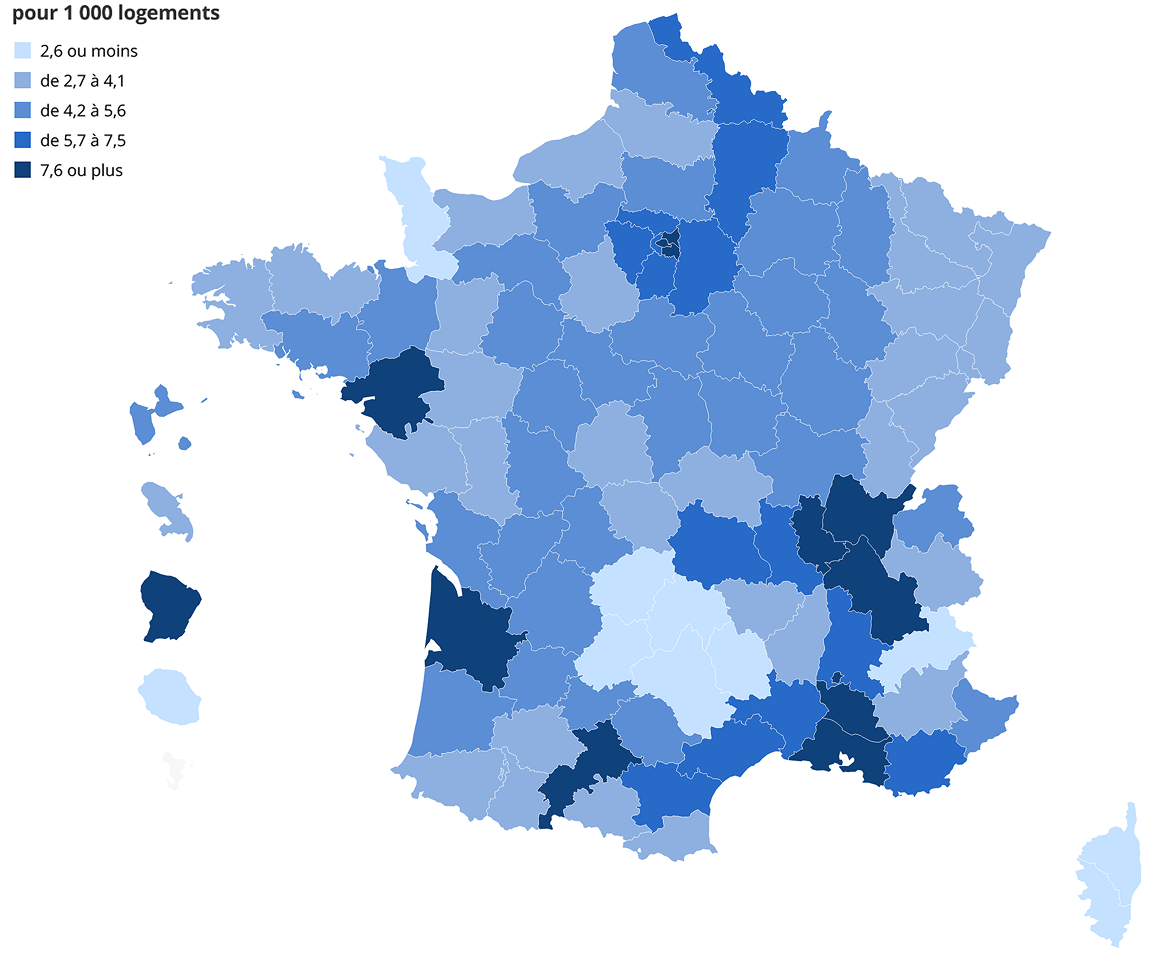 Nombre de cambriolage en France en 2022