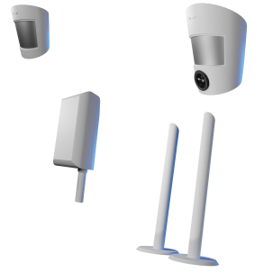 Différents modèles de détecteurs possibles pour les systèmes d'alarme en extérieur